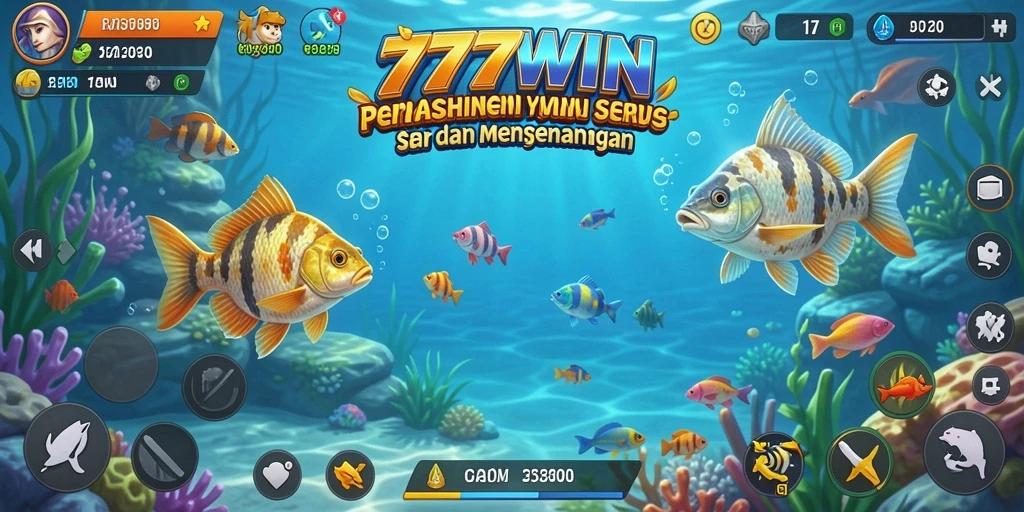 Screenshot gameplay 777WIN yang menunjukkan aksi memancing yang mendebarkan.