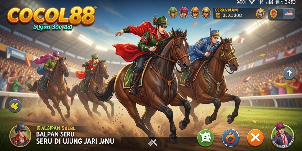 Tampilan game Racing dengan aksi balapan yang mendebarkan.