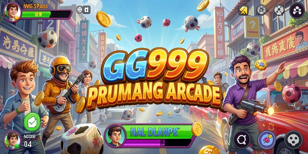 Tampilan seru dari gameplay GG999 yang penuh aksi Arcade.