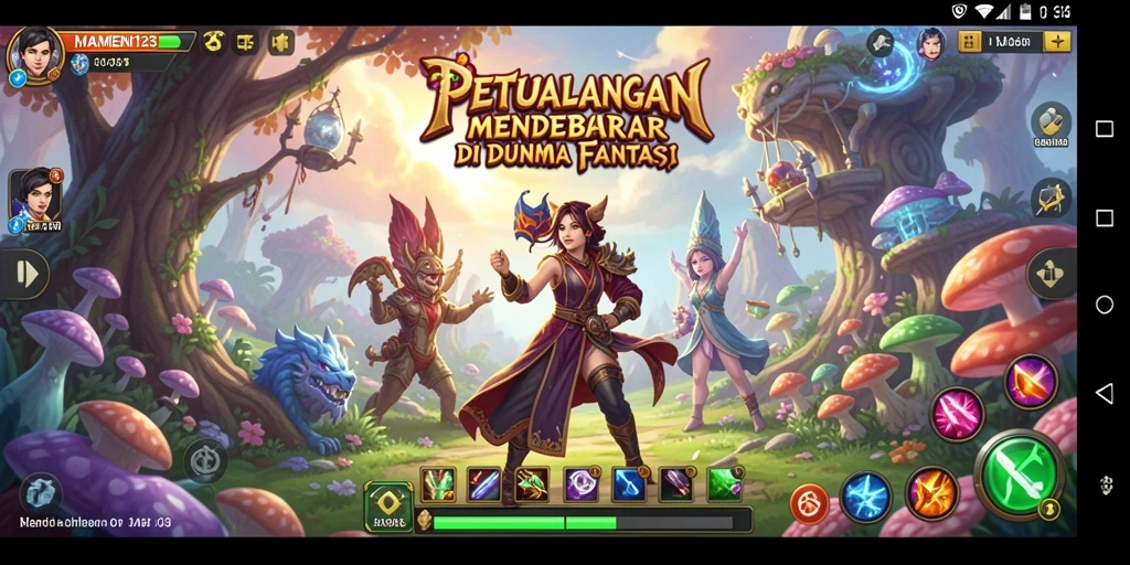 Tampilan gameplay MAMEN123 yang menampilkan aksi petualangan yang mendebarkan.