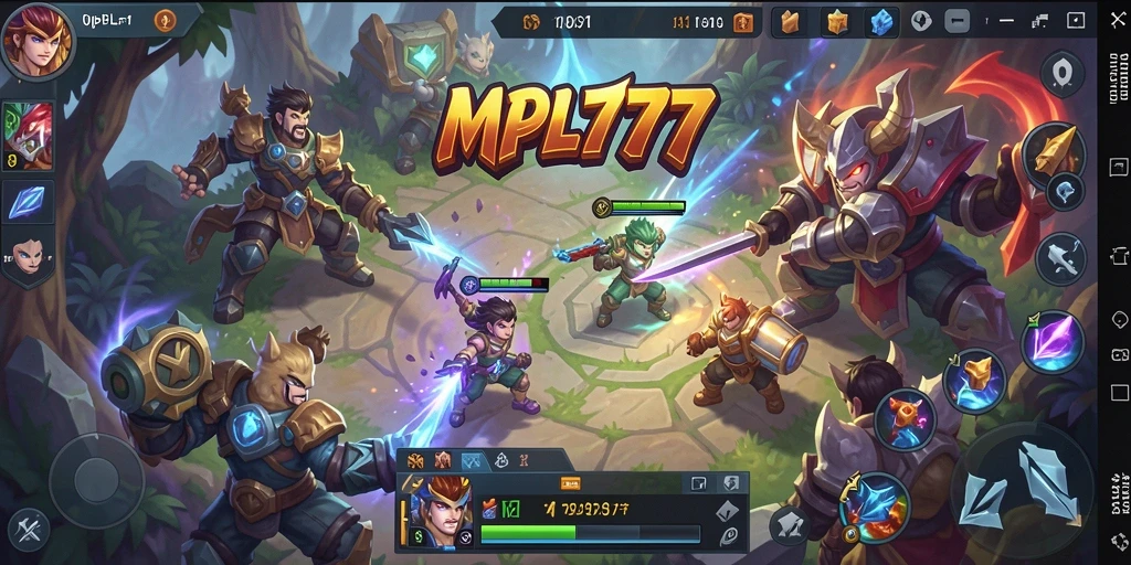 Tangkapan layar gameplay MPL777 dengan aksi pertarungan seru.