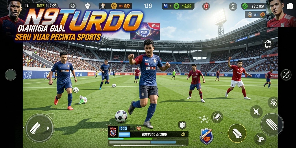 Gameplay seru N9TURBO dengan aksi olahraga intens.