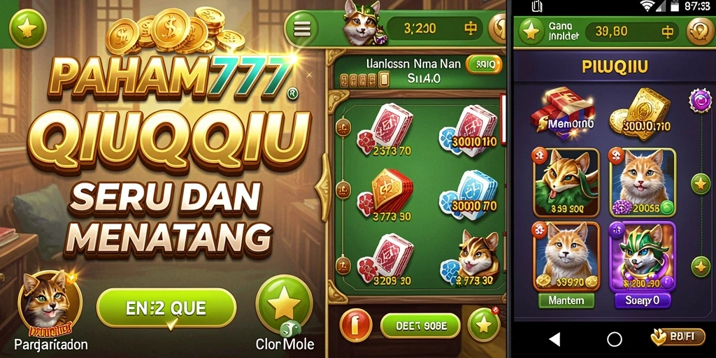 Screenshot utama PAHAM777 dengan gameplay QiuQiu yang seru.