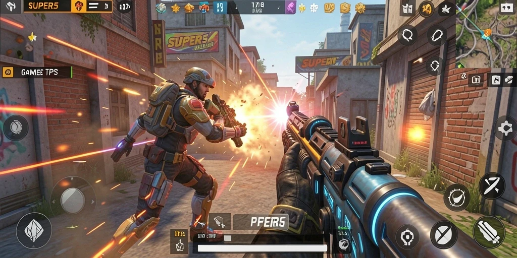 Tampilan gameplay seru dan mendebarkan dari SUPER5.